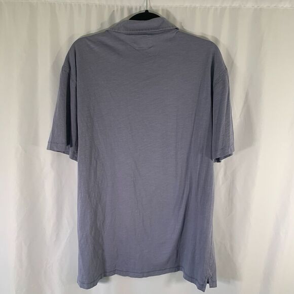 Linksoul Polo Shirt Men XL Grey Short Sleeve Tempus Fugit Collared Luxury Cotton - Picture 7 of 8